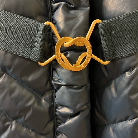 Juicy Couture long puffer coat w/ faux fur trim hood - Picture 5 of 7